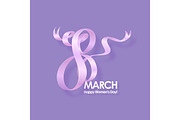 March 8 greeting card.