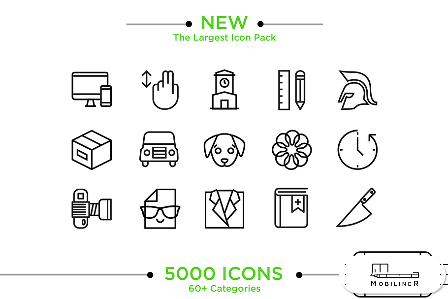 5000 iOS & Android Icons (Mobiliner)