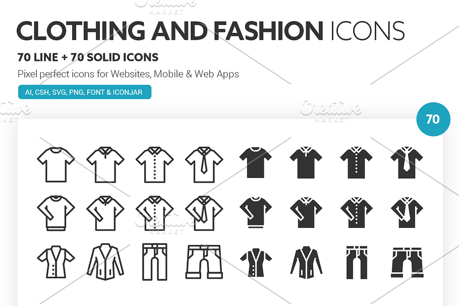 Clothing and Fashion Icons in Icons - product preview 8