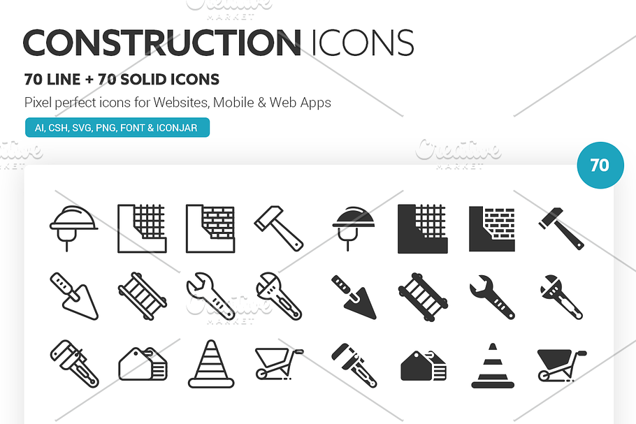 Construction Icons in Graphics - product preview 8