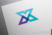 Color Letter X Logo