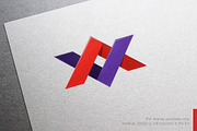 Color Letter X V Logo