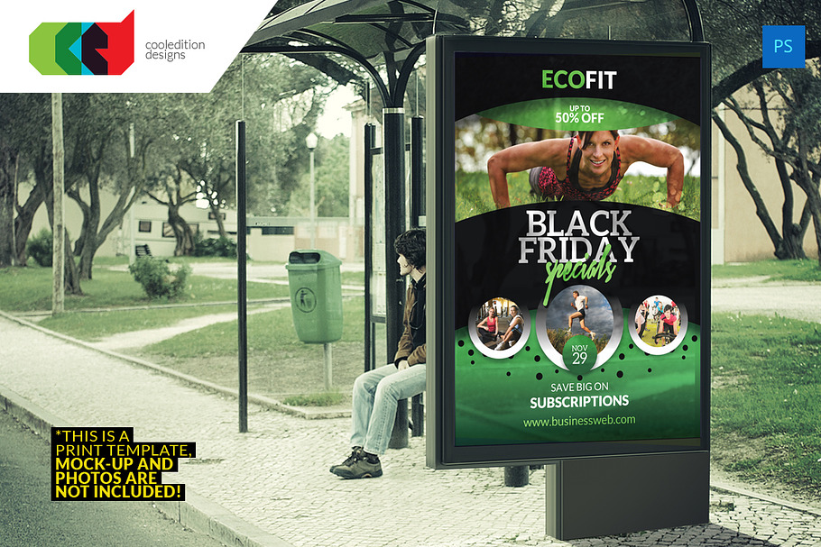 Black Friday Bus Stop Billboard 1 in Flyer Templates - product preview 8