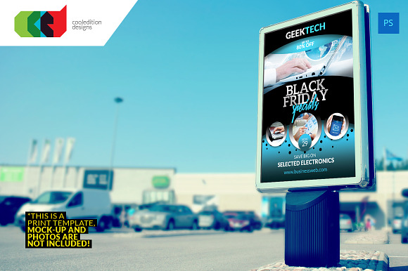 Black Friday Bus Stop Billboard 1 in Flyer Templates - product preview 2