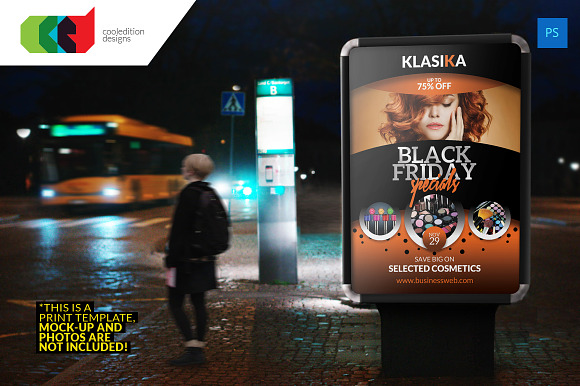 Black Friday Bus Stop Billboard 1 in Flyer Templates - product preview 3