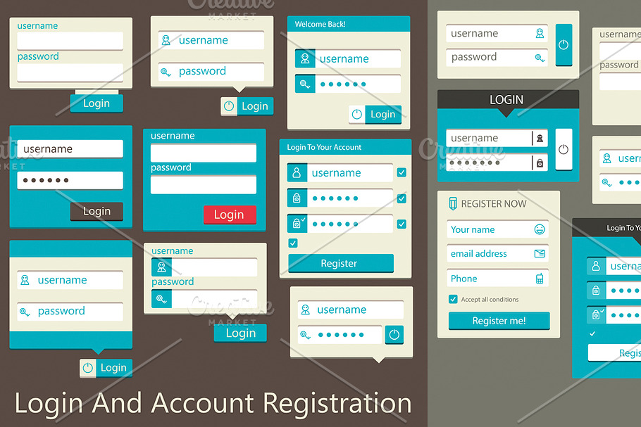 Login And Account Registration in UI Kits and Libraries - product preview 8