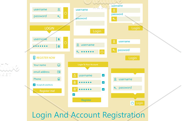 Login And Account Registration in UI Kits and Libraries - product preview 2