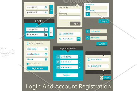 Login And Account Registration in UI Kits and Libraries - product preview 3