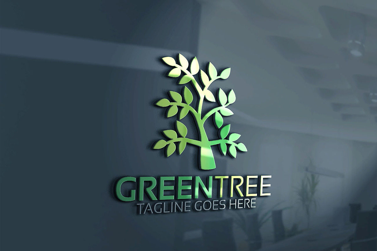Green Tree Logo in Logo Templates - product preview 8
