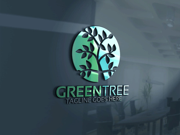 Green Tree Version 2 Logo in Logo Templates - product preview 1