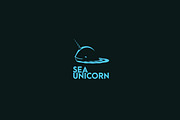 Sea Unicorn Logo Template