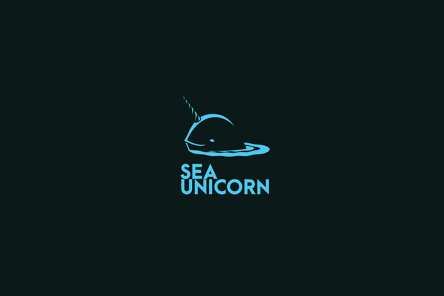 Sea Unicorn Logo Template in Logo Templates - product preview 8