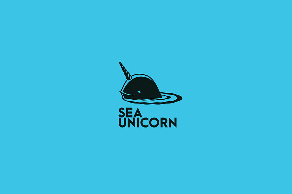 Sea Unicorn Logo Template in Logo Templates - product preview 1