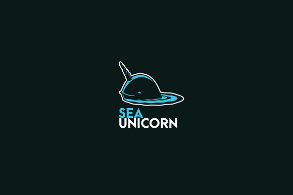 Sea Unicorn Logo Template in Logo Templates - product preview 2