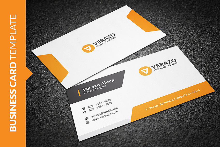 Clean Stylish Business Card in Business Card Templates - product preview 8