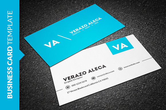 Clean Minimalist Business Card in Business Card Templates - product preview 1