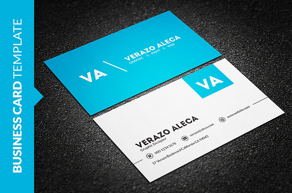 Clean Minimalist Business Card in Business Card Templates - product preview 2