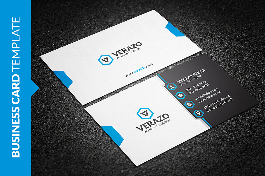 Modern Corporate Business Card in Business Card Templates - product preview 8