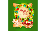 Easter spring holiday greeting card design