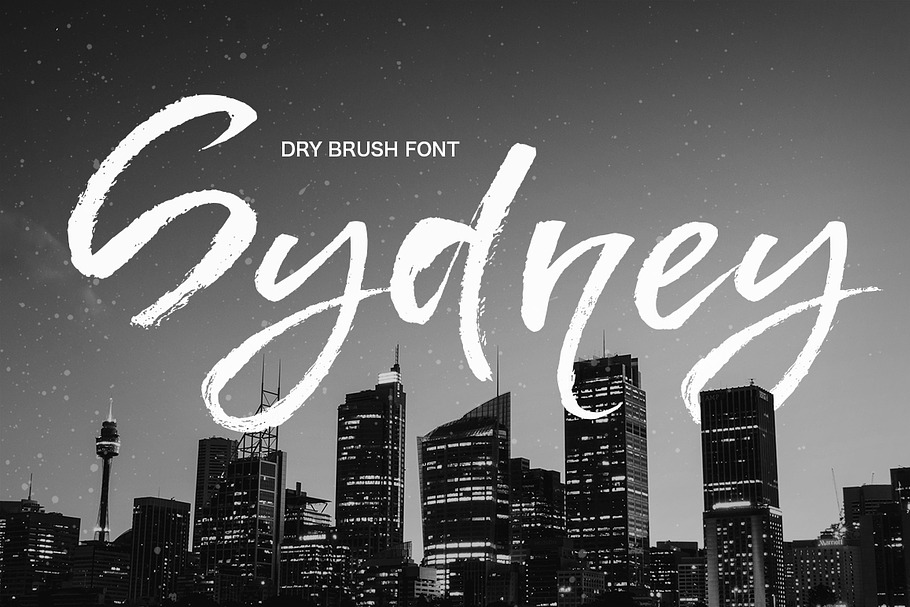 Sydney - dry brush font