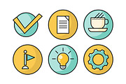 Set of Business Vector Icons in Flat Style Design