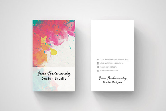 Artistic Business card Template 001 in Business Card Templates - product preview 3