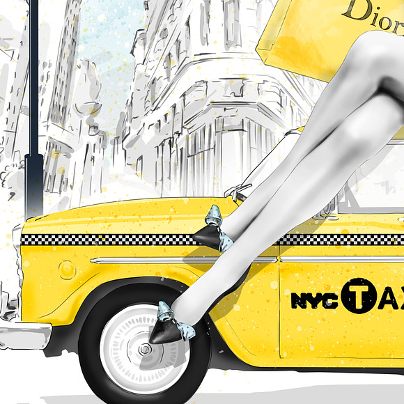 5th Avenue New York City Clipart in Illustrations - product preview 4