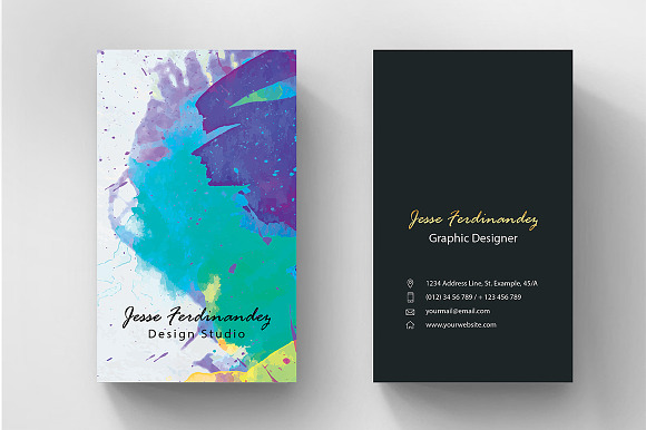 Artistic Business Card Template -002 in Business Card Templates - product preview 1
