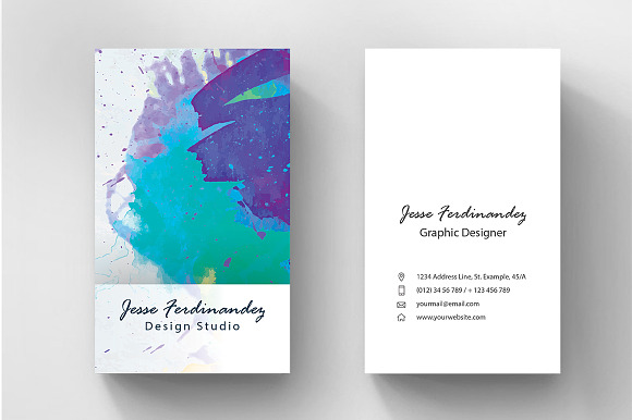 Artistic Business Card Template -002 in Business Card Templates - product preview 2