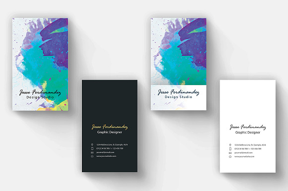 Artistic Business Card Template -002 in Business Card Templates - product preview 3