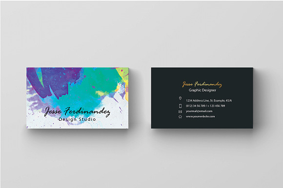 Artistic Business Card Template -002 in Business Card Templates - product preview 5