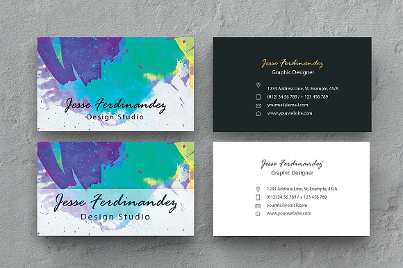 Artistic Business Card Template -002 in Business Card Templates - product preview 6