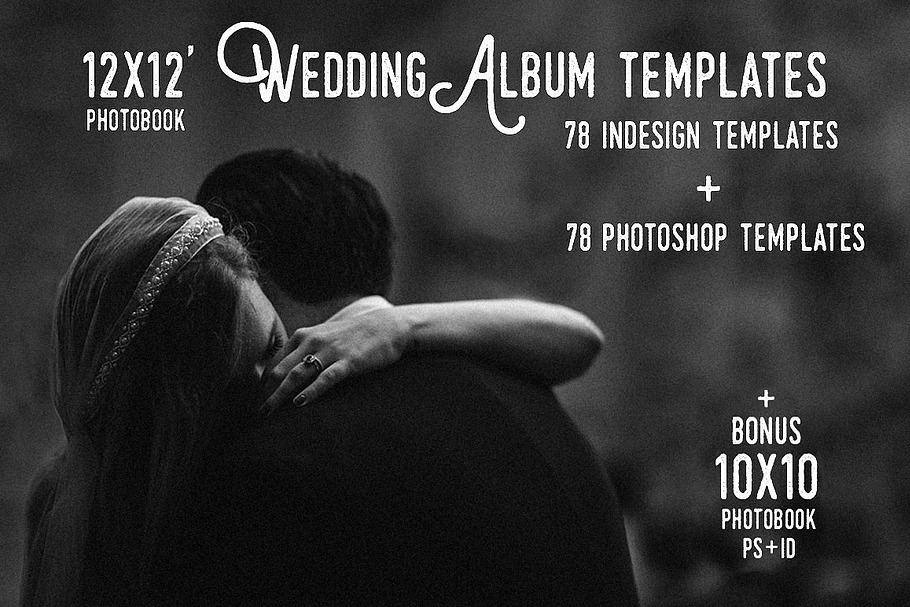 12x12 Wedding Album Templates Ps+Id