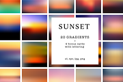 20 sunset gradients + 4 bonus card