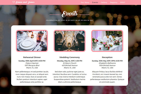 Wedding Theme - Perfect Day in Bootstrap Themes - product preview 2