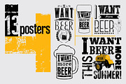 Beer Phrase typographic poster.