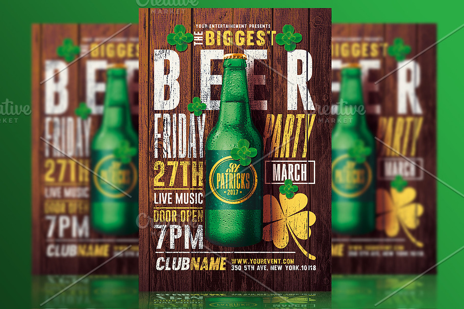 St Patricks Day Party - Psd Flyer in Templates - product preview 8