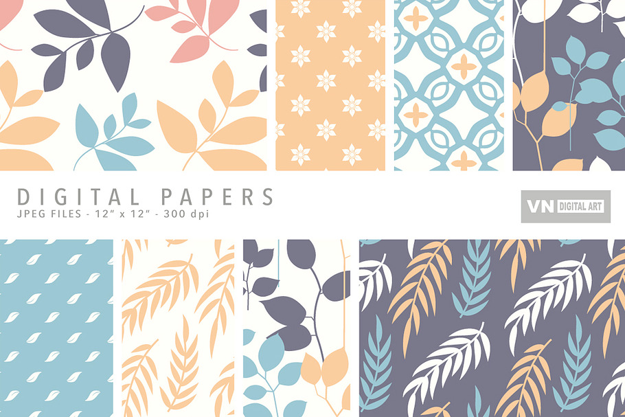 Digital Papers - Leaves - 102
