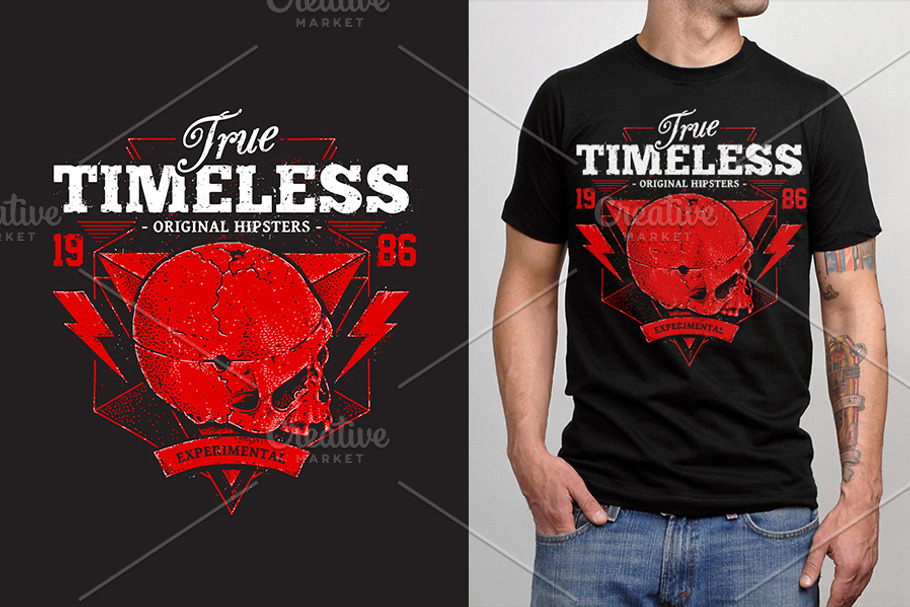 True Timeless | Print with Skull in Illustrations - product preview 8