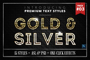 Gold & Silver #3 - 15 Text Styles