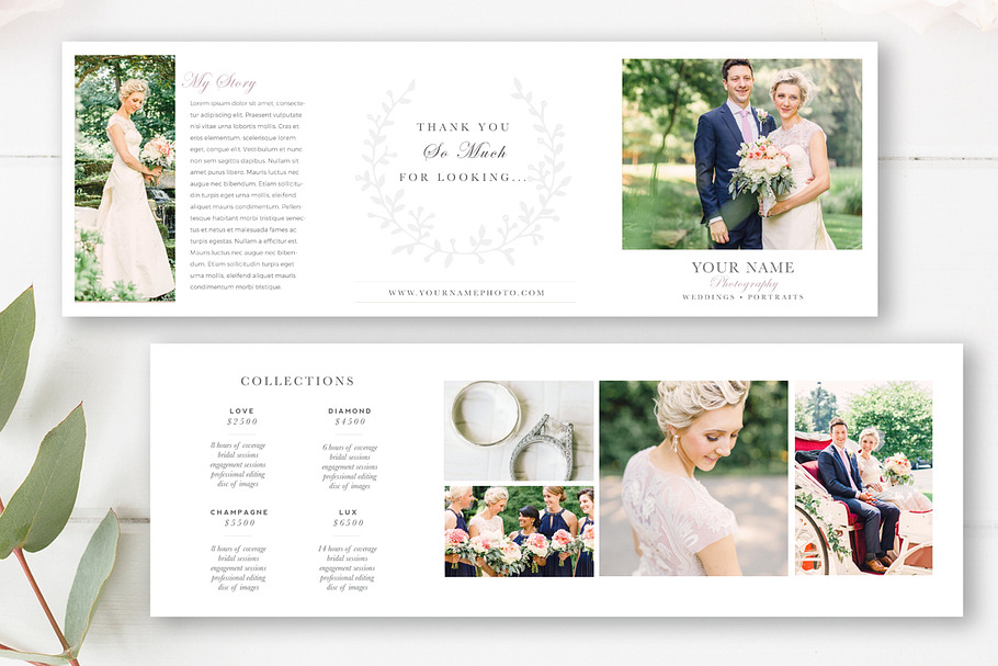 Wedding Photographer Brochure in Brochure Templates - product preview 8