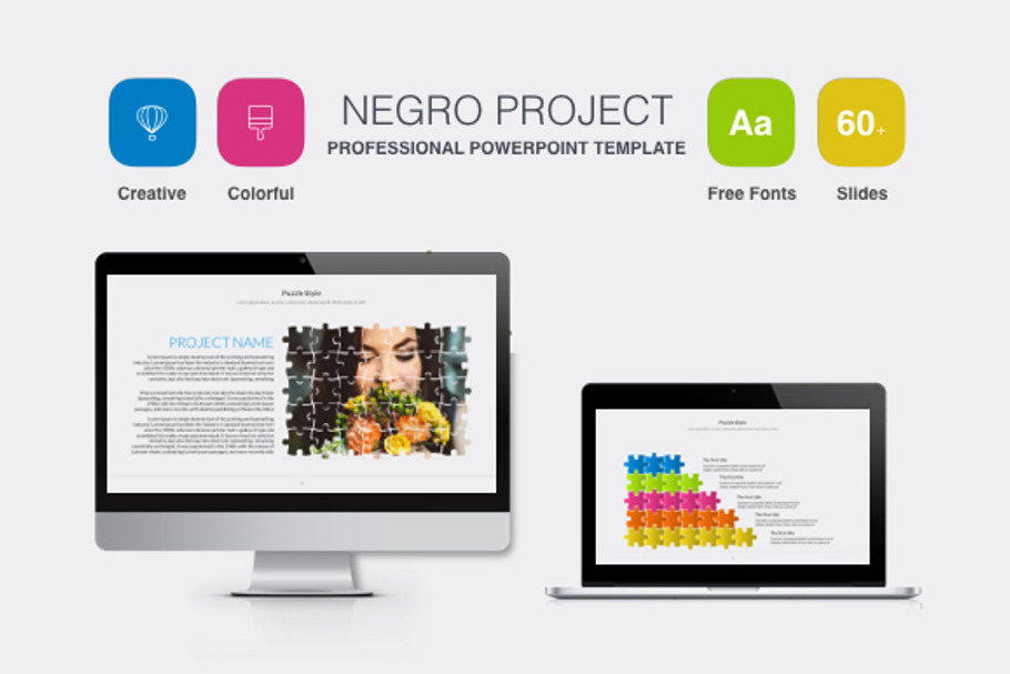 NEGRO POWERPOINT TEMPLATE in PowerPoint Templates - product preview 8