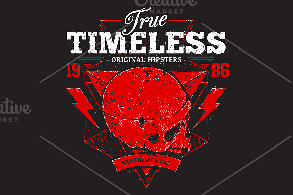 True Timeless | Print with Skull in Illustrations - product preview 1