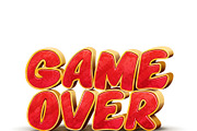 Game over icon for game design