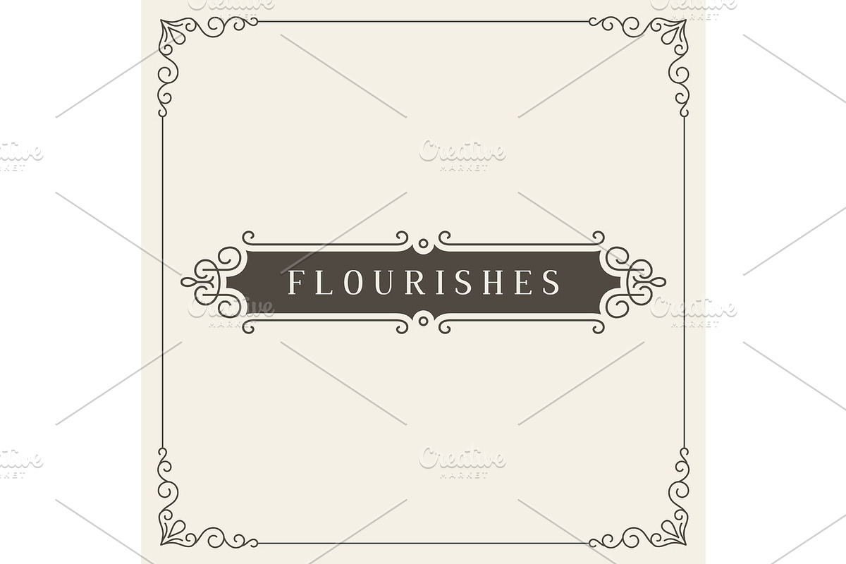 Royal Logo Design Template Vector Decoration, Flourishes Calligraphic Elegant Ornament Frame Lines. Good for Luxury in Illustrations - product preview 8