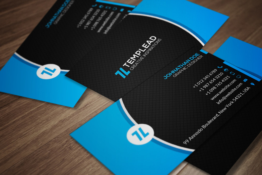 Corporate Business Card CM117 in Business Card Templates - product preview 8
