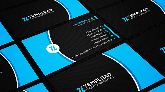 Corporate Business Card CM117 in Business Card Templates - product preview 3