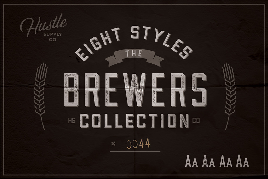 The Brewers Font Collection: 8 Fonts in Display Fonts - product preview 8