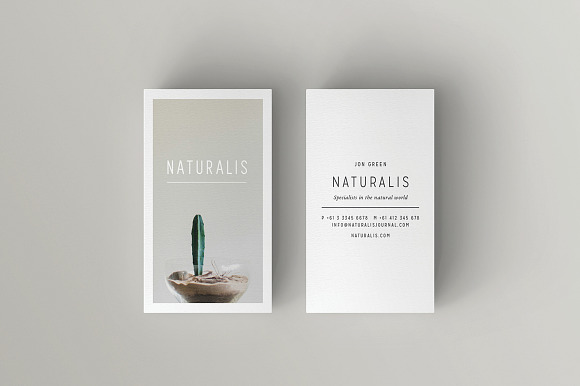 NATURALIS Business Card Template in Business Card Templates - product preview 2