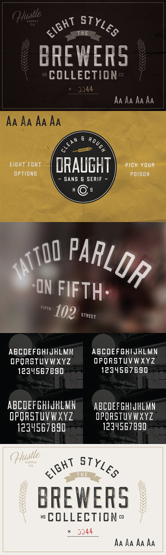 The Brewers Font Collection: 8 Fonts in Display Fonts - product preview 8